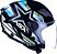 Capacete ASX City Air Pilot Preto Azul e Amarelo - Imagem 1