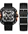 Relógio Automático Ciga Design X Series Gorilla Skeleton preto e laranja X011-BLOG-W25BK - Imagem 5
