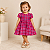 VESTIDO XADREZ INFANTIL MALWEE CONFORTÁVEL LINDO BEBÊ ROSA - Imagem 5