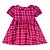 VESTIDO XADREZ INFANTIL MALWEE CONFORTÁVEL LINDO BEBÊ ROSA - Imagem 4