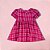 VESTIDO XADREZ INFANTIL MALWEE CONFORTÁVEL LINDO BEBÊ ROSA - Imagem 2