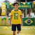 CAMISETA BRASIL INFANTIL MENINO COPA DO MUNDO MALWEE ALGODAO - Imagem 2
