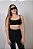 TOP PRETO LISO FRENTE VAZADO COSTAS - Imagem 1