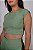 Conjunto oliva c/ legging empina bumbum e cropped blackout - Imagem 2