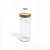 Pote Hermético Vidro Canelado com Tampa de Bambu 1100ml - Imagem 1