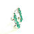 Brinco Ear cuff Zirconia Verde - Imagem 2
