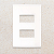 PLACA 4X2 - 2 POSTOS SEPARADOS - BRANCO FOSCO - SLEEK CLEAN - Imagem 1