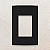 PLACA 4X2 - 3 POSTOS - PRETO FOSCO  (EBONY) - SLEEK CLEAN - Imagem 1