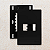 PLACA + SUPORTE - 4X2 - 1 POSTO - EBONY - INFINITI PLUS - Imagem 1