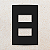 PLACA 4X2 - 2 POSTOS SEPARADOS - EBONY - SLEEK CLEAN - Imagem 1