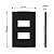 PLACA 4X2 - 2 POSTOS SEPARADOS - EBONY - SLEEK CLEAN - Imagem 3