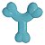 Brinquedo Mordedor Ossinho Filhotes Buddy Toys Azul Único - Imagem 1