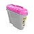 Dispenser P. Alimentos Home 8 Litros Rosa - Imagem 1