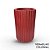 VASO premium ROMA 03 FRISADO POLIETILENO VERMELHO COLONIAL - Imagem 1