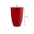 VASO CONE GRAFIATO 77 POLIETILENO VERMELHO base reforçada - Imagem 2
