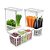 Kit Organizador Geladeira Dry 3 Peças, 2,3L + 6L Frutas Verduras - Brinox - Imagem 1