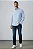 Camisa Tommy Hilfiger Masculina Xadrez Azul Claro - Imagem 4