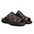 Sandalia Masculina Couro Legítimo Soft Comfort- 2611 Café - Imagem 1