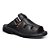 Sandalia Masculina Couro Legítimo Soft Comfort- 2611 Preto - Imagem 5