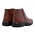 Botina Masculina De Couro Legítimo Comfort Shoes Ziper Café- 6091 - Imagem 4