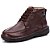 Bota Masculina De Couro Legítimo Comfort Shoes Café- 8003 - Imagem 4