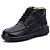 Bota Masculina De Couro Legítimo Comfort Shoes Preta- 8003 - Imagem 4
