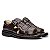 Sandália Masculina De Couro Legítimo  Ultra Comfort - 3604 Café - Imagem 1