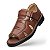 Sandália Masculina De Couro Legítimo  Ultra Comfort - 3604 Havana - Imagem 2