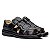 Sandália Masculina De Couro Legítimo  Ultra Comfort - 3604 Preta - Imagem 1