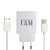 Kit Carregador USB 2.1A - FAM - FKT-11 - 1,0M - Imagem 2