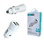 CARREGADOR VEICULAR FAM 2 PORTAS USB 2.4A BRANCO - Imagem 1