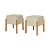 Kit 2 Puff Apolo Decorativo Pequeno Base em Madeira - Imagem 5