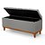 Recamier Paris Linho 80cm Luxo Baú Base em Madeira - Kazza Shop - Imagem 8