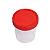 COLETOR 80ML ESTERIL S/ PA TAMPA VERMELHA - PCT/100 - FIRSTLAB - Imagem 2