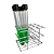 ESTANTE EM ARAME C/PVC P/ 12 TUBOS 16MM - METALIC - Imagem 3