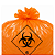 SACO DE LIXO RESIDUO QUIMICO HOSPITALAR 30L LARANJA - PCT/100 - Imagem 3