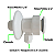 Conexão/Adaptador Para Mangueira De 3/8" (9,52mm) - Branco - Imagem 2