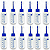 Kit 12 Pisseta Plástica Graduada 250ML Bico Reto Com Tampa - Imagem 1