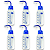 Kit 6 Pisseta Plástica Graduada 250ML Bico Curvo Com Tampa - Imagem 1