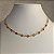 Colar Choker Dourado Pedrinhas Rosa - Imagem 4