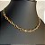 Colar Choker Dourado Pedrinhas Rosa - Imagem 2