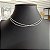 Colar Choker Duplo Torcido Prata - Imagem 1