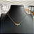 Colar Choker 3 Corações Dourado - Imagem 1
