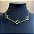 Colar Choker Trevo Dourado Pedra Transparente - Imagem 1