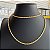 Colar Choker Duplo Cordão Baiano Dourado - Imagem 1