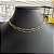 Colar Choker Duplo Dourado - Imagem 1