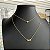Colar Choker Duplo Coração Dourado - Imagem 1