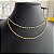 Colar Choker Duplo Cordão Torcido Dourado - Imagem 1