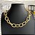 Colar Choker Dourado Maxi Corrente - Imagem 1