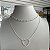 Colar Choker Prata Coração Duplo - Imagem 3